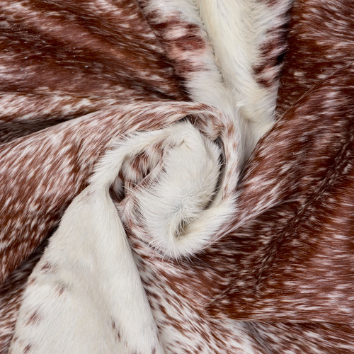 Speckled Brown And White Cowhide Rug NOV26-023 (210cm x 180cm)