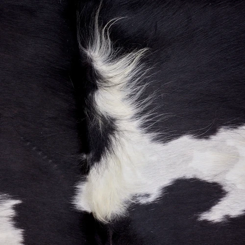 Burnt Black And White Speckled Cowhide Rug NOV26-038 (190cm x 150cm)