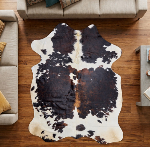 Tri Brown And White Cowhide Rug NOV26-042 (200cm x 170cm)