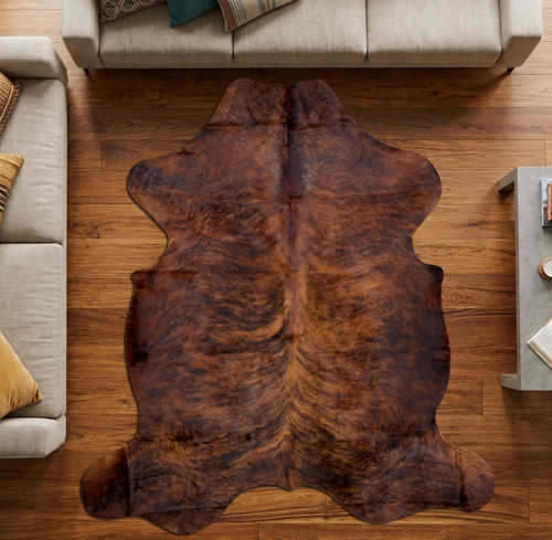 Brown Brindle Cowhide Rug NOV26-145 (210cm x 190cm)