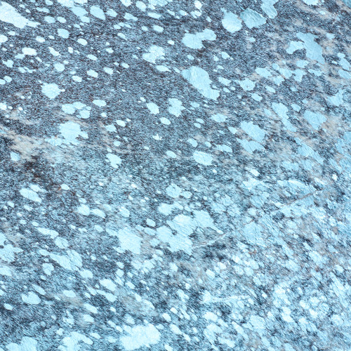 Cosmic Blue Metallic Cowhide Rug NOV26-243 (230cm x 200cm)