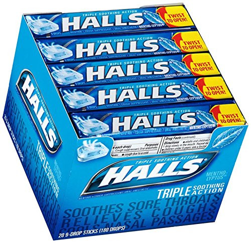 Halls Cough Drops Stick Mentholyptus 9ct x 20 sticks