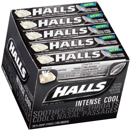 Halls Cough Drops Stick Extra Strong Menthol 9ct x 20 sticks