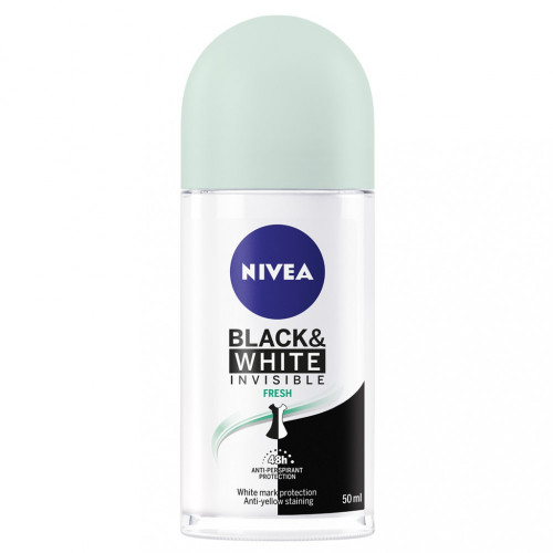 Nivea Roll-On Deodorant 50ml - Women's Black / White Invisible Fresh