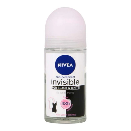 Nivea Roll-On Deodorant 50ml - Women's Black / White Invisible
