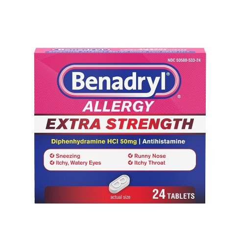 Benadryl Allergy Extra-Strength Tablets 24 ct