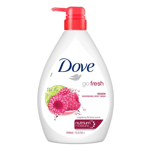 Dove Body Wash 1 Liter Pump - Renew (Raspberry & Lime)