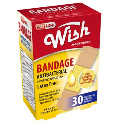 Wish Bandages Antibacterial 30ct