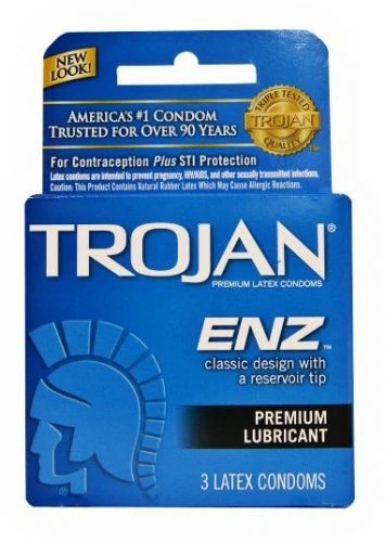 Trojan ENZ Premium Lubricant Blue 3pk
