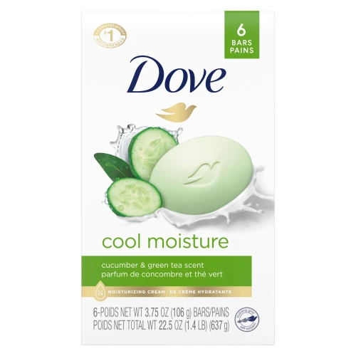 Dove Bar Soap 3.75oz 6-Pack - Cucumber