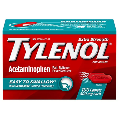 Tylenol Extra Strength Easy-to-Swallow Caplets 100 ct
