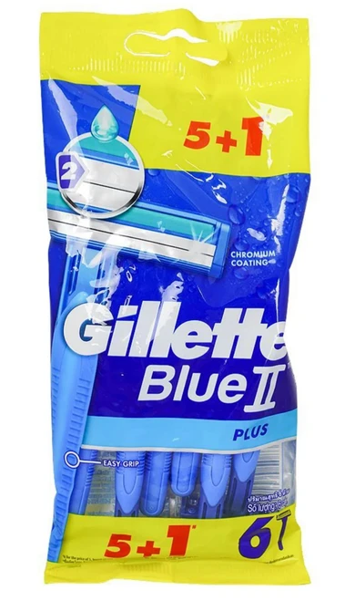 Gillette Blue-II Plus Disposable Razors 6pk