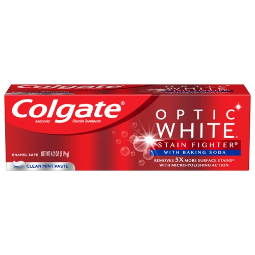 Colgate Optic White Stain Fighter 4.2oz - Baking Soda