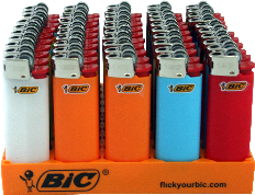 Bic Mini Lighters Tray 50ct