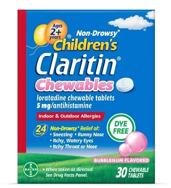 Claritin Children's Chewables Bubble Gum 30ct