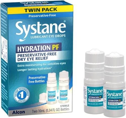 Systane Eye Drops Hydration PF, 10 mL X 2-pack