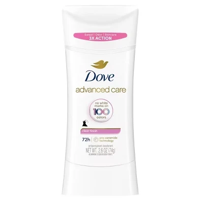 Dove Deodorant Stick Advanced 2.6 oz - Clear Finish