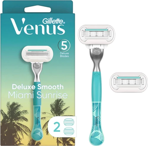 Venus Deluxe Smooth Miami Sunrise Razor w/ 2 cartridges
