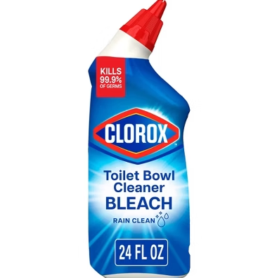 Clorox Toilet Bowl Cleaner 24oz - Bleach, Rain Clean