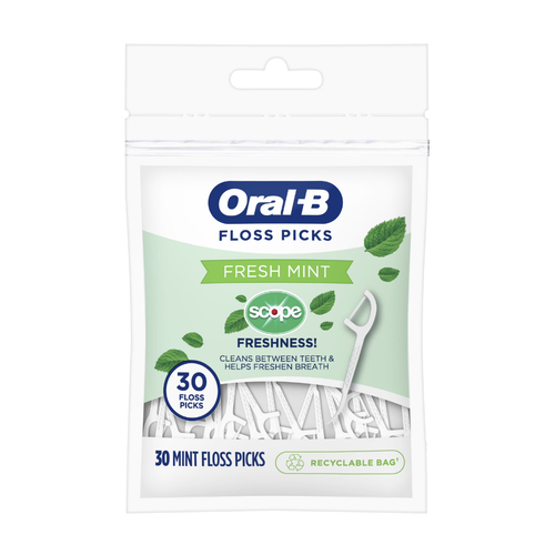 Oral-B Floss Picks 30ct - Fresh Mint "Scope"