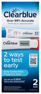 Clearblue Early Combo Pack Pregnancy Test, 2ct
