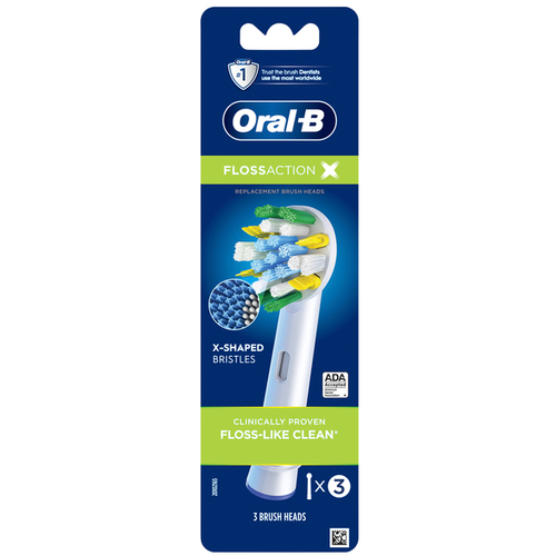 Oral-B Toothbrush Heads, 3-pack - Floss Action