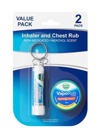 Vicks Inhaler & Chest Rub 10ml, 2-pack