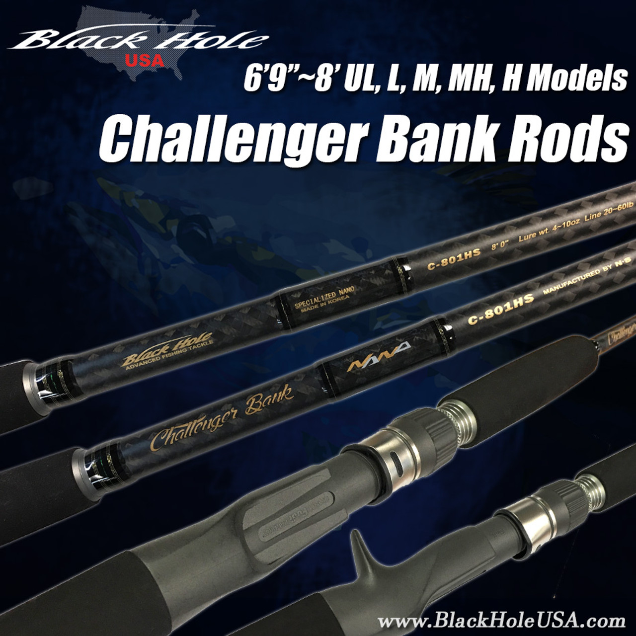 Black Hole USA Challenger Bank Rods (6'9~8')