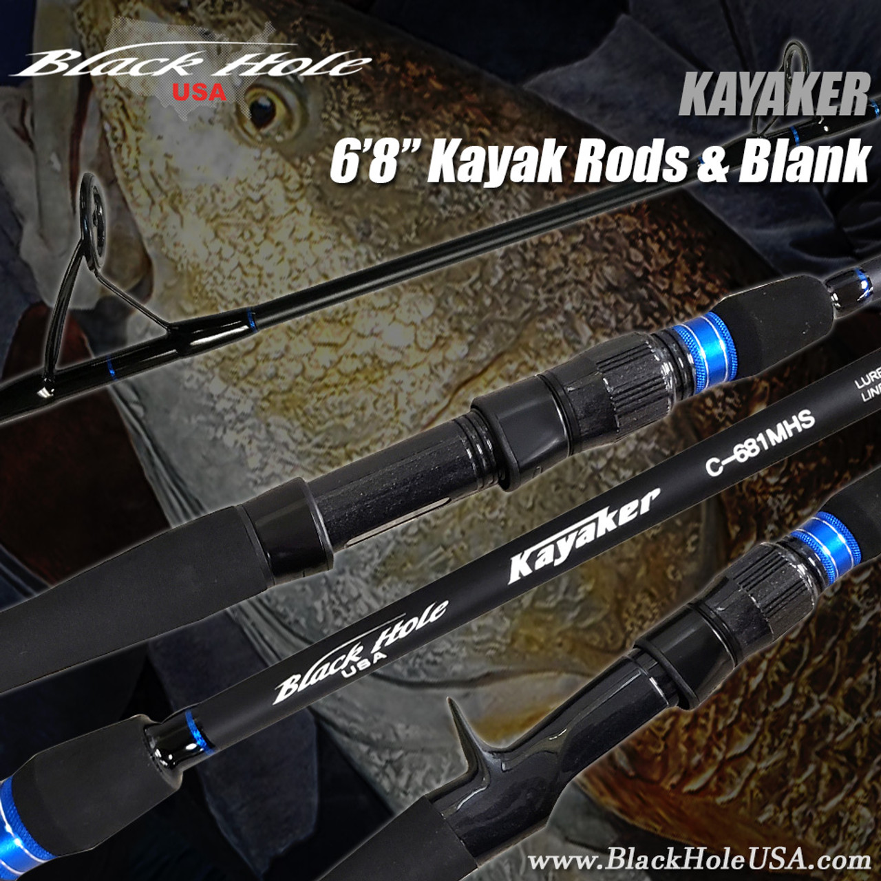 Black Hole USA Kayaker Rod & Blank, Black Hole USA