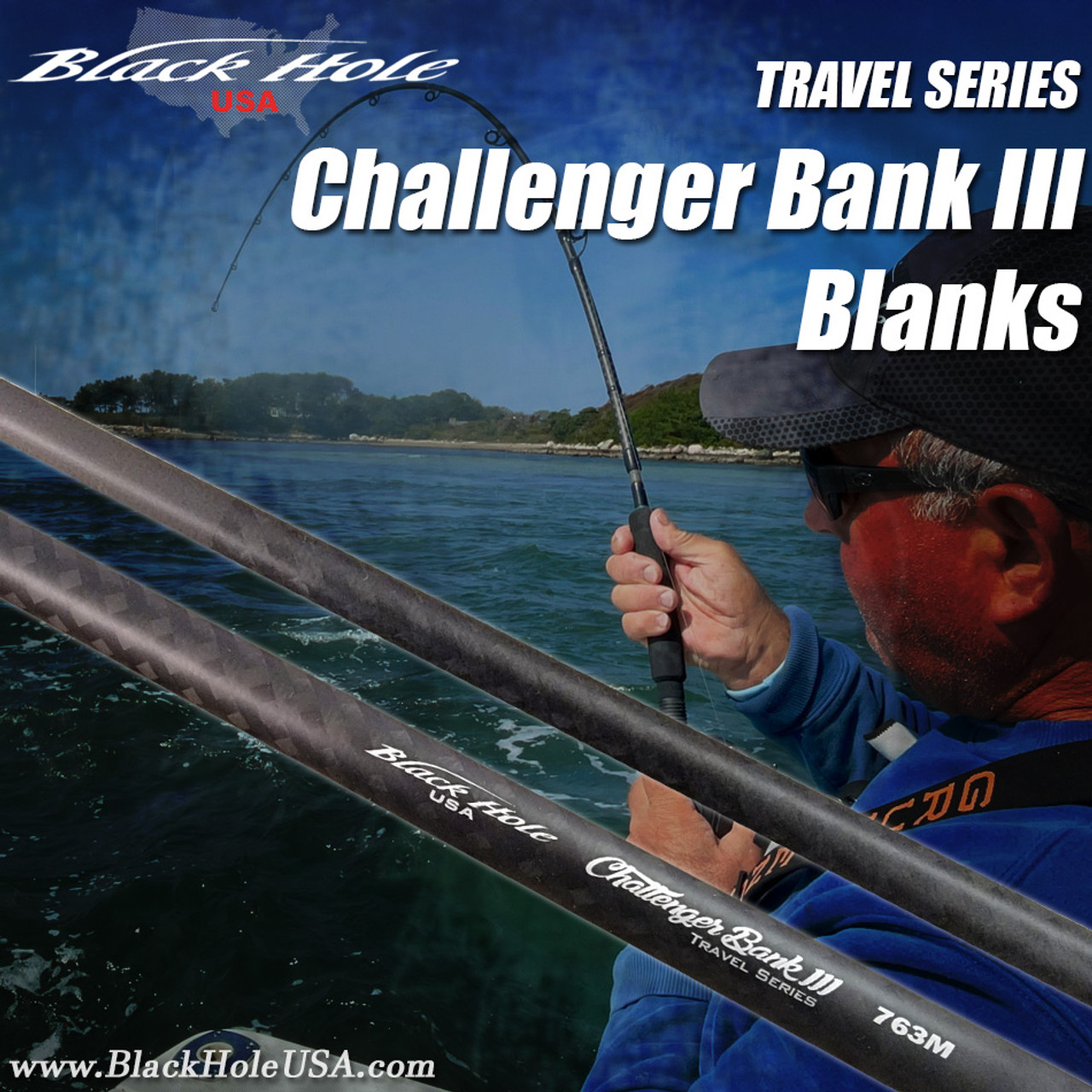 Black Hole USA Challenger Bank III Travel Series Rods