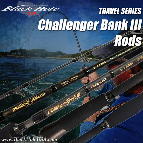Black Hole USA Challenger Bank III Travel Series Rods Black Hole USA Challenger Bank III Travel Series Rods