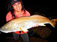 10/22/15: Lyd and her Drum fish!! Surf Fishing Report