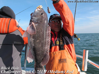 10/20/15: Blackfish!! Cod!! Black Hole Challenger Bank C-731M Rod