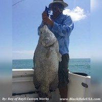 4/21/15: World Record Tripletail caught with Black Hole USA Cape Cod Special 150g Jigging Rod Custom Built by Ray of RayS Custom Works