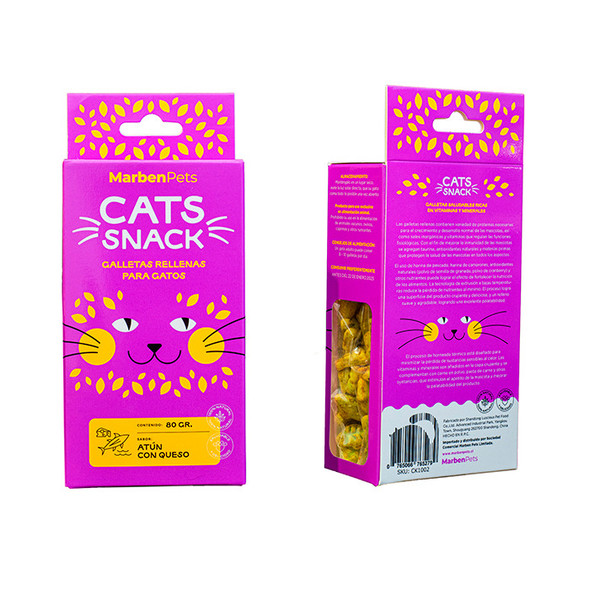 Cats Snack Galletas Rellenas con Atún y Queso