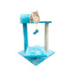 Rascador para Gatos Azul con Pedestal y Bolas Colgantes para gatos