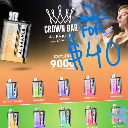 AL FAKHER 9000K DISPOSABLE (2 FOR$40)