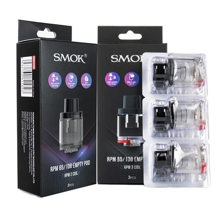 SMOK RPM 85/100 Empty Replacement Pod Cartridge - 3PK SMOK RPM 85/100 Empty Replacement Pod Cartridge - 3PK