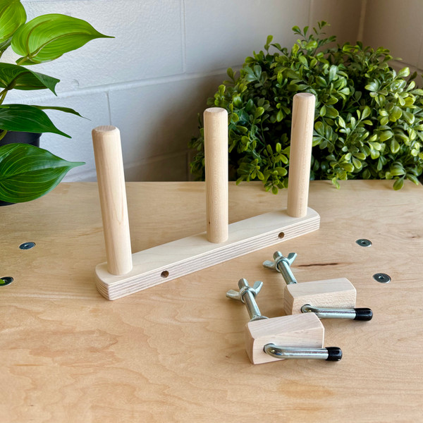 Triple Hard Maple Warping Peg