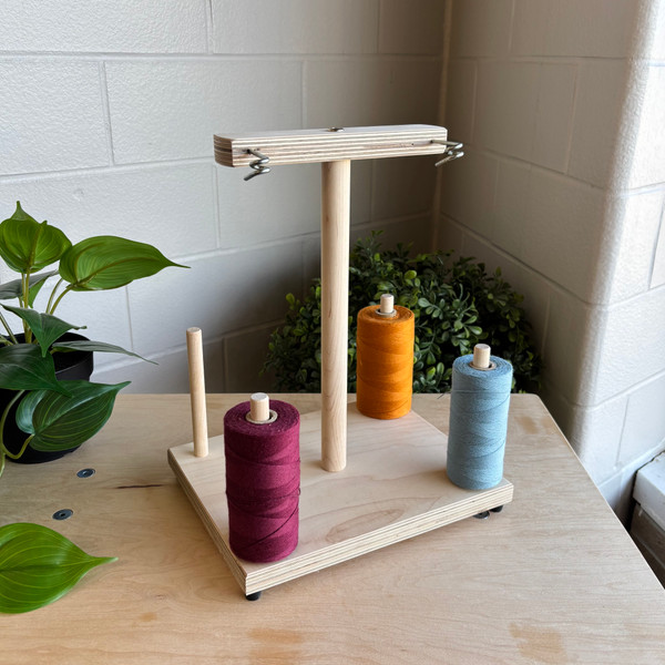 Studio - Seconds - 4 Spool Maple Weaver's Yarn Cone Holder