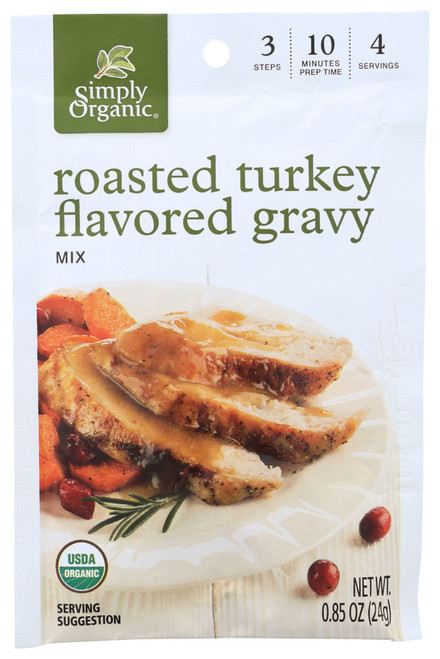 SIMPLY ORGANIC ROASTED TURKEY GRAVY, SEASONING MIX ( 12X0.85OZ ) SIMPLY ORGANIC ROASTED TURKEY GRAVY, SEASONING MIX ( 12X0.85OZ )