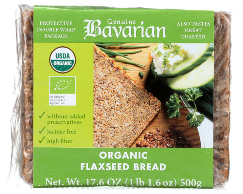 BAVARIAN BREADS ORGANIC FLAXSEED BREAD ( 6X17.6OZ )