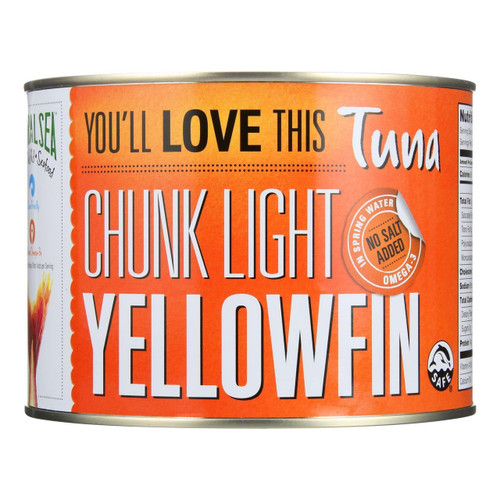 NATURAL SEA YELLOWFIN CHUNK LIGHT TUNA NO SALT ( 6X66.5 OZ )
