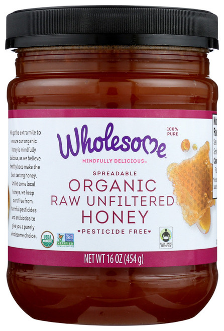 WHOLESOME SWEETENERS RAW HONEY FAIR TRADE ( 6X16 OZ ) WHOLESOME SWEETENERS RAW HONEY FAIR TRADE ( 6X16 OZ )