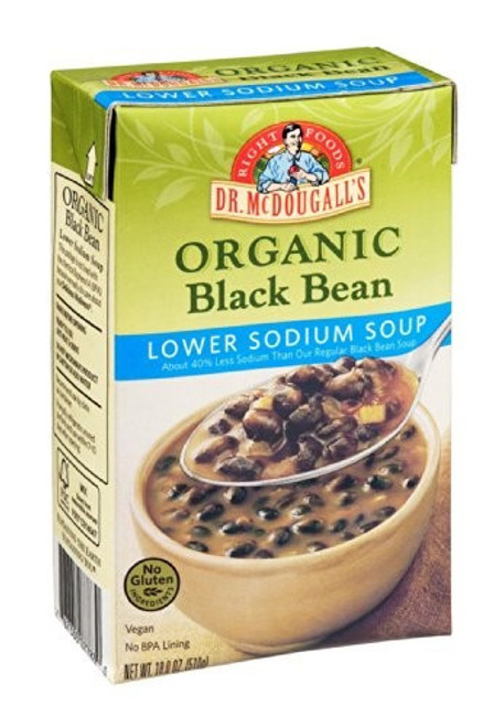DR. MCDOUGALL'S BLACK BEAN, LOWER SODIUM ( 6X18 OZ ) DR. MCDOUGALL'S BLACK BEAN, LOWER SODIUM ( 6X18 OZ )