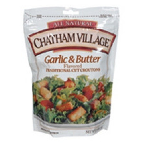 CHATHAM VILLAGE GARLIC & BUTTER CROUTONS ( 12X5 OZ ) CHATHAM VILLAGE GARLIC & BUTTER CROUTONS ( 12X5 OZ )