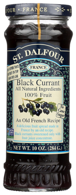 ST. DALFOUR BLACK CURRANT 100% FRUIT CONSERVE ( 6X10 OZ ) ST. DALFOUR BLACK CURRANT 100% FRUIT CONSERVE ( 6X10 OZ )