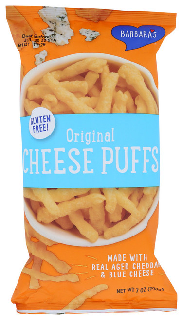 BARBARA'S NATURAL CHEESE PUFFS GLUTEN FREE ( 12X7 OZ ) BARBARA'S NATURAL CHEESE PUFFS GLUTEN FREE ( 12X7 OZ )