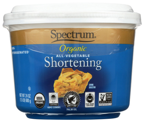 SPECTRUM NATURALS SHORTENING ( 12X24 OZ ) SPECTRUM NATURALS SHORTENING ( 12X24 OZ )