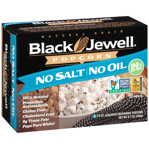 BLACK JEWELL MICROWAVE POPCORN NO SALT NO OIL ( 6X8.7 OZ )
